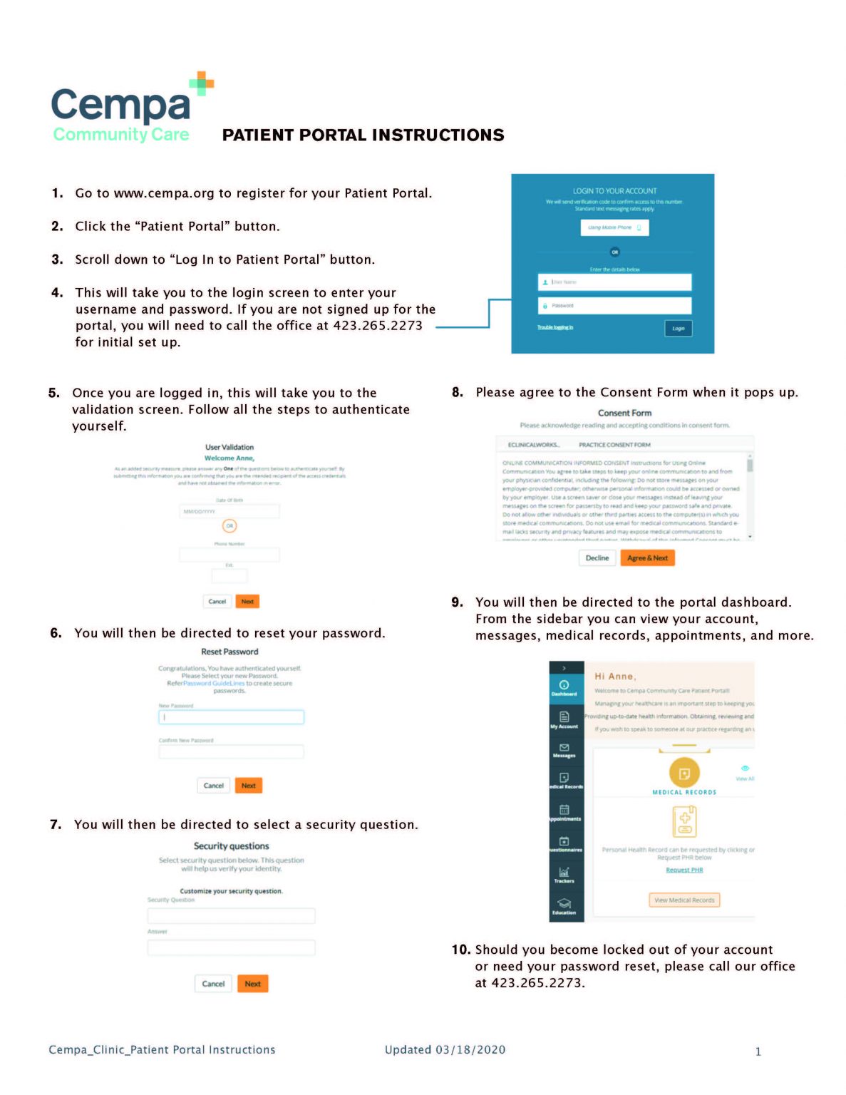 Patient Portal Instructions Cempa Community Care